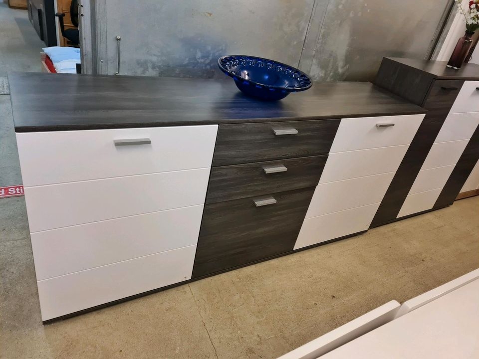 Kommode Sideboard MERLIN Rauch Eiche graphit Versand B�hne