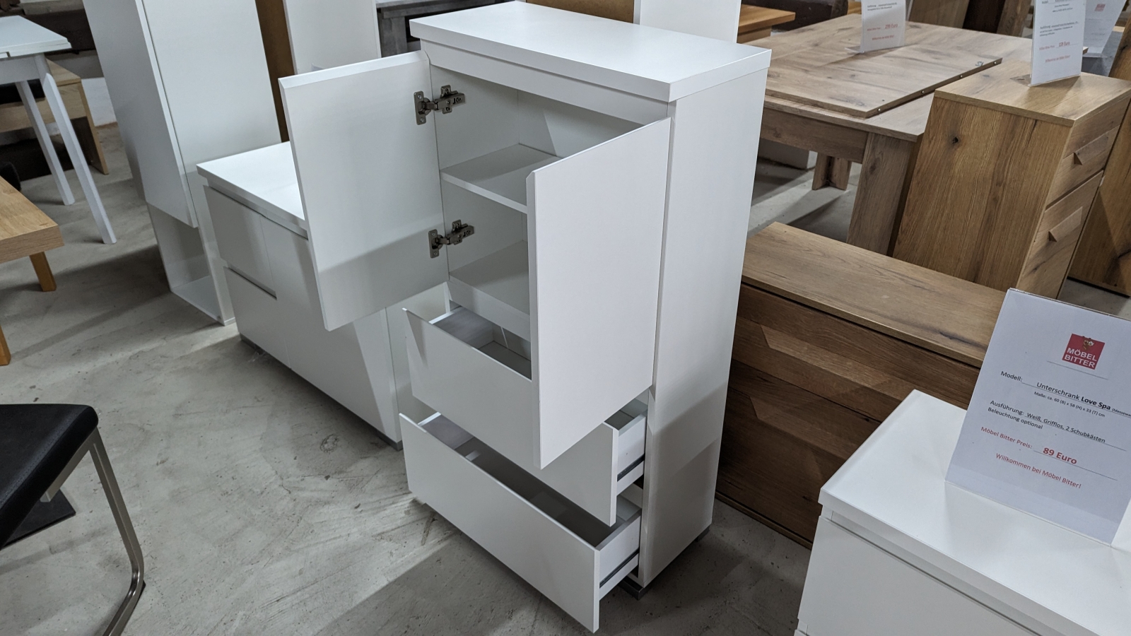Hochschrank Badschrank Schrank LOVE SPA Wei�´SoPo B�H