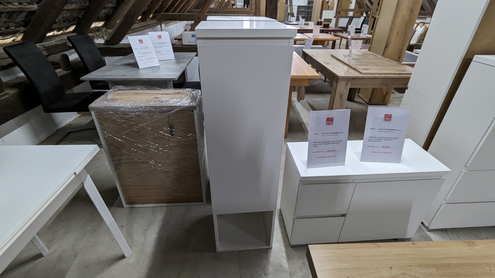 Schmaler Hochschrank Badschrank Schrank LOVE SPA Wei� SoPo B�H