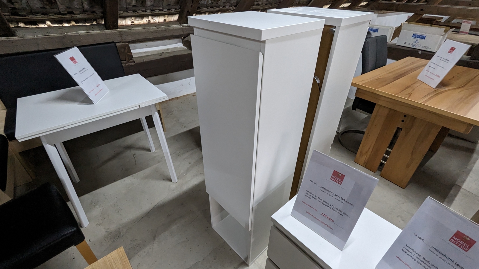 Schmaler Hochschrank Badschrank Schrank LOVE SPA Wei� SoPo B�H