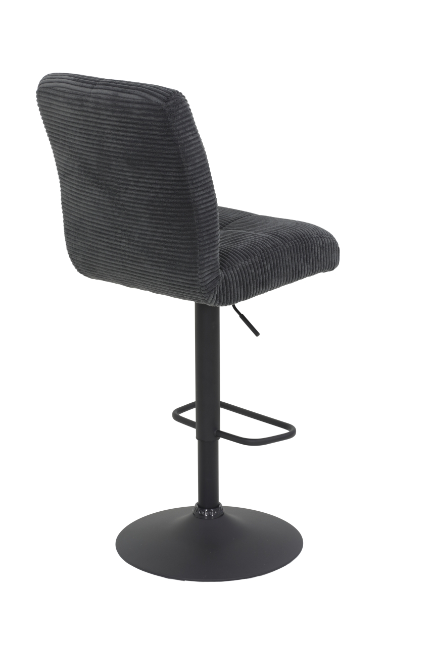 2-er SET Barhocker Hocker Barstuhl LENI I H 28 Breitcord Anthrazit