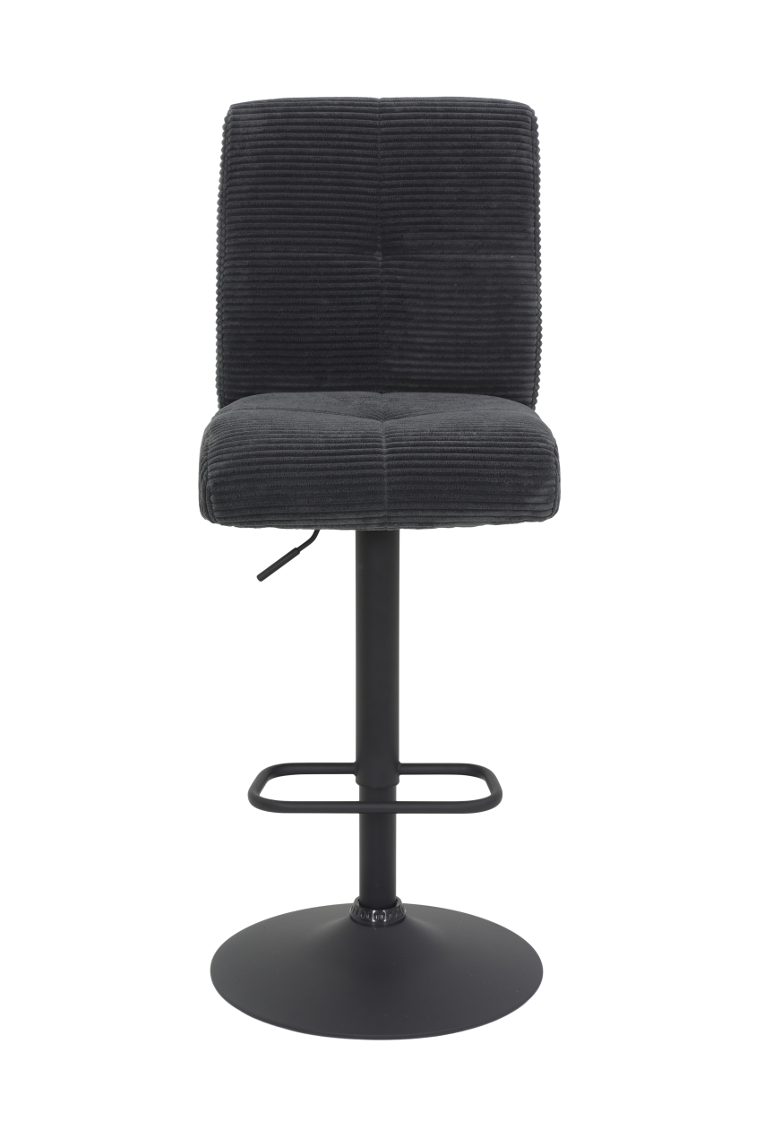 4-er SET Barhocker Hocker Barstuhl LENI I H 28 Breitcord Anthrazit