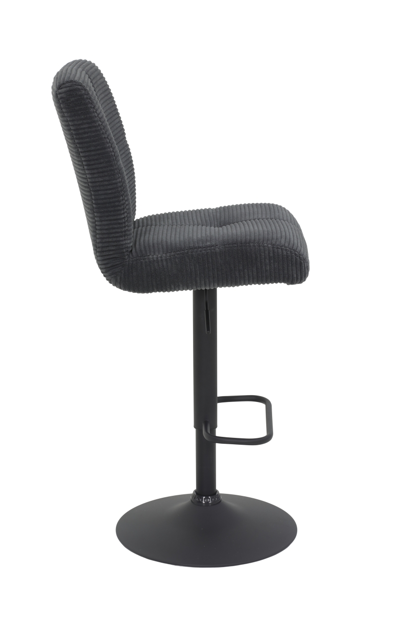 4-er SET Barhocker Hocker Barstuhl LENI I H 28 Breitcord Anthrazit