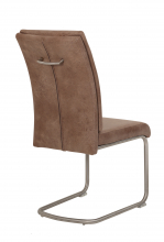 6 Freischwinger=Set Schwing - Stuhl K�chenstuhl Paula 72 Stoff Schlamm Edelstahl