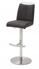 6-er SET Barhocker Hocker Barstuhl GIULIA A Echt Leder Anthrazit GBAE20AN