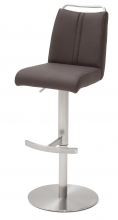 6-er SET Barhocker Hocker Barstuhl GIULIA A Echt Leder Braun GBAE20BX
