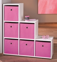 Faltkiste Stauraum Faltbox Spielzeugkiste Aufbewahrung Ordnungshelfer WINNY Pink