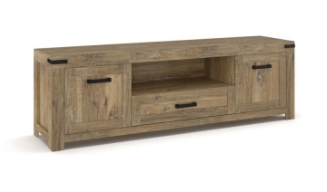 TV-Board Lowboard 2 9 7 7 Rustic Eiche massiv ge�lt / Rustic Eiche NB foliert